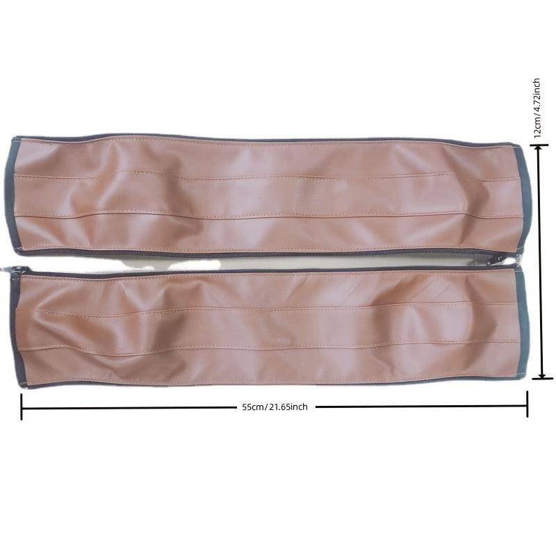 Stroller Armrest Protector Leather Handle Cover Washable Zipper