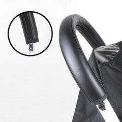 Stroller Armrest Protector Leather Handle Cover Washable Zipper