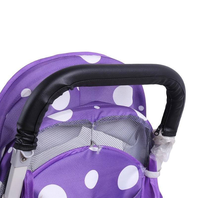 Stroller Armrest Protector Leather Handle Cover Washable Zipper