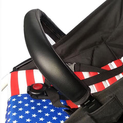 Stroller Armrest Protector Leather Handle Cover Washable Zipper