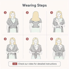Baby Wrap Carrier Easy Wear for Newborn Up to 22.68 KG