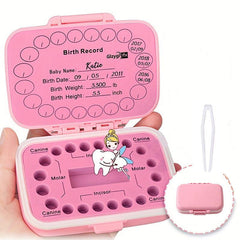 Baby Teeth Keepsake Box - Deciduous Teeth Collection Organizer