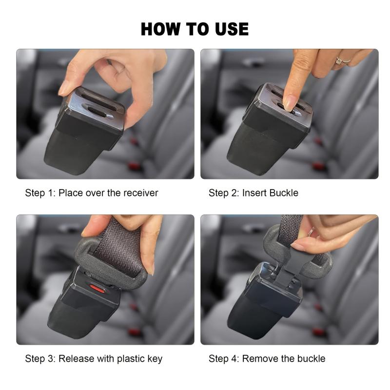 2pcs Car Seatbelt Buckle Guard Child Seat Belt Lock