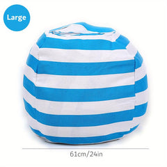 Kids Stuffed Animal Storage Bean Bag Chair Cover