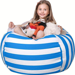 Kids Stuffed Animal Storage Bean Bag Chair Cover