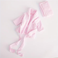 2pcs Set Baby Bathrobes Newborn Shower Photo Shoot Accessories
