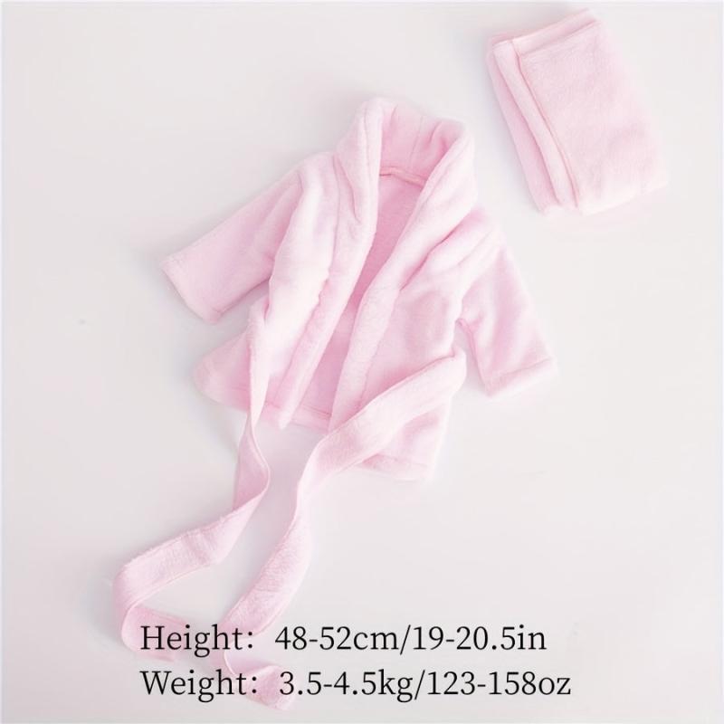 2pcs Set Baby Bathrobes Newborn Shower Photo Shoot Accessories