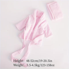 2pcs Set Baby Bathrobes Newborn Shower Photo Shoot Accessories