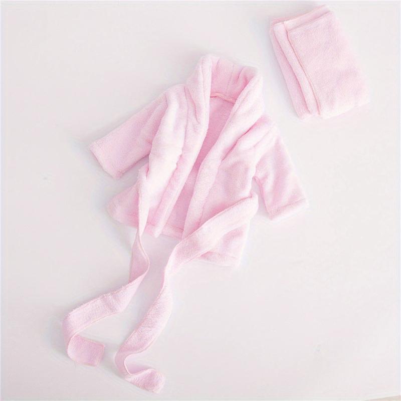 2pcs Set Baby Bathrobes Newborn Shower Photo Shoot Accessories