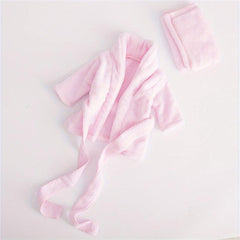 2pcs Set Baby Bathrobes Newborn Shower Photo Shoot Accessories