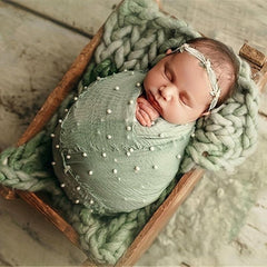 3 Months Baby Pearl Wrap Cloth Photography Props