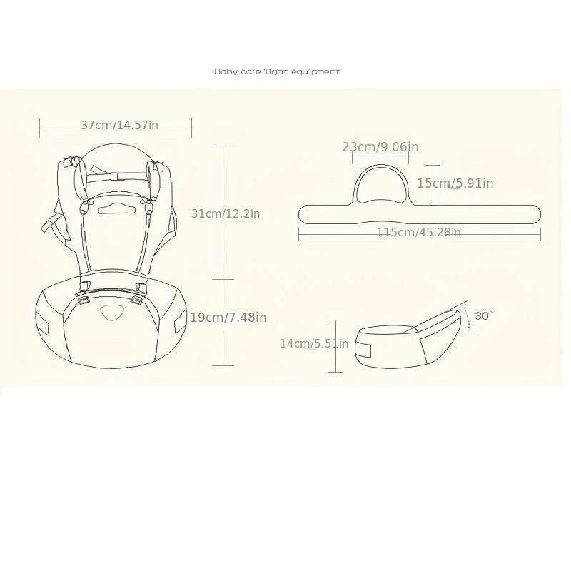 Versatile Baby Carrier Adjustable Comfortable Dark