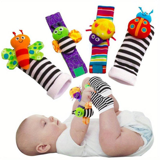Baby Wrist Strap Watch Sock Set Animal Comforting Plush Toy