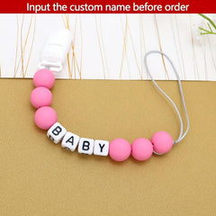 Personalized Dummy Clip for Baby - Customized Baby Pacifier Leash