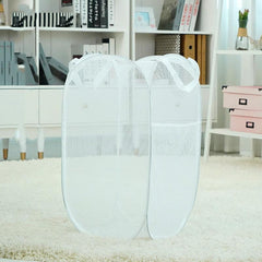 Portable Toy Storage Basket Breathable Mesh Clothes Storage Bag