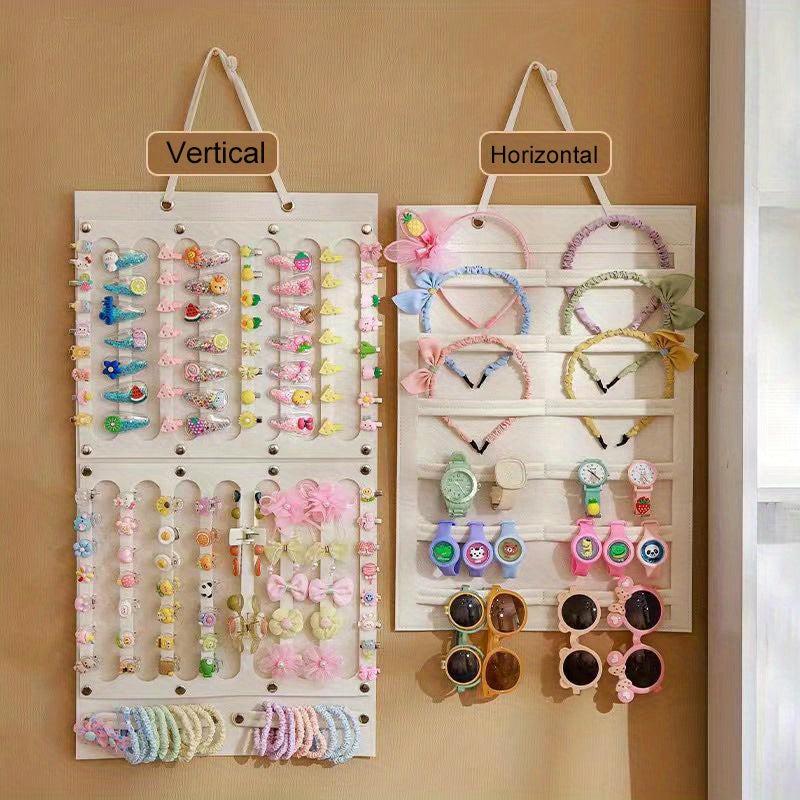 Wall Mounted Storage Bag for Girl's Hair Accessories