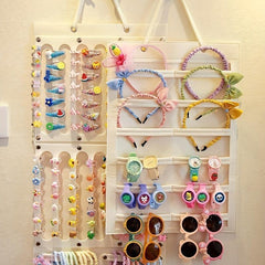Wall Mounted Storage Bag for Girl's Hair Accessories