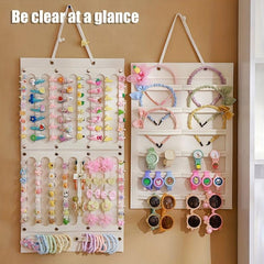 Wall Mounted Storage Bag for Girl's Hair Accessories