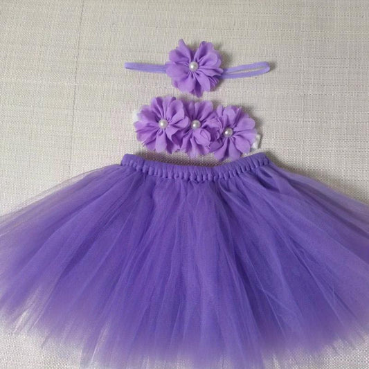 Newborn Tutu Skirt & Headband Set for Photography