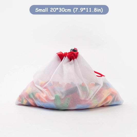 Drawstring Toy Storage Bag for Puzzles & Blocks