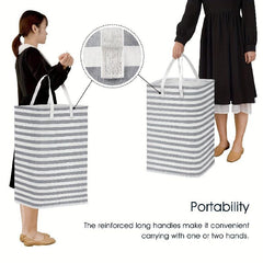 20 Gallon Foldable Laundry Basket Easy Carry Handle Waterproof Storage Basket
