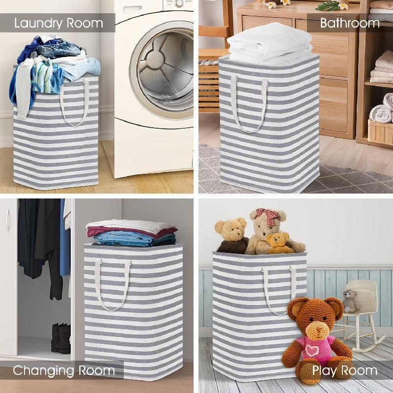 20 Gallon Foldable Laundry Basket Easy Carry Handle Waterproof Storage Basket