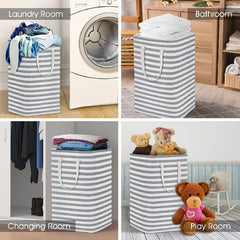 20 Gallon Foldable Laundry Basket Easy Carry Handle Waterproof Storage Basket