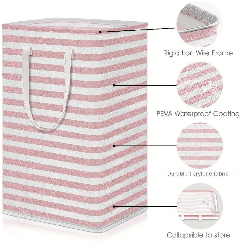 20 Gallon Foldable Laundry Basket Easy Carry Handle Waterproof Storage Basket