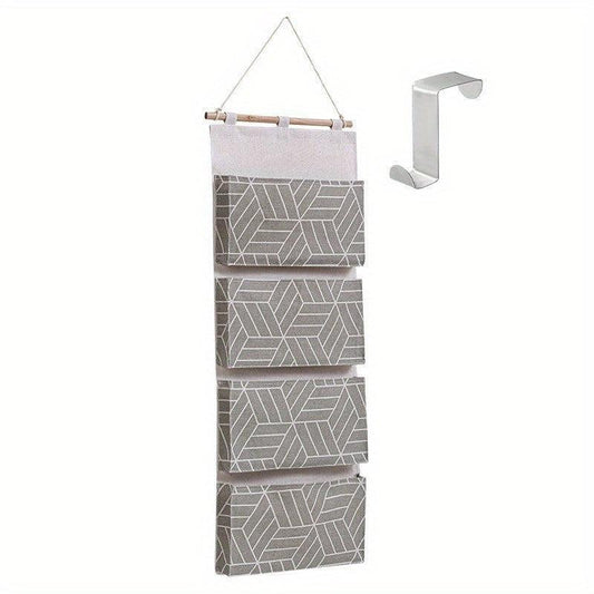 4 Layer Large Storage Hanging Bag For Infants Home Fabric Wall Storage Bag