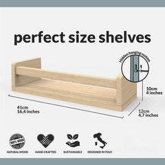 Floating Wall Bookshelves for Nursery & Playroom Decor