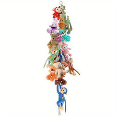 Bohemian Toy Storage Chain with 20 Metal Clips - Animal Storage Box