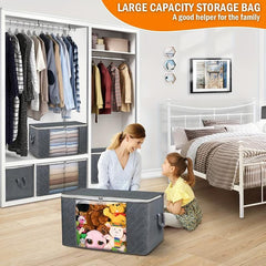 90L Large Capacity Clothing Storage Bag Thick Fabric Strong Zipper