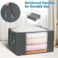 90L Large Capacity Clothing Storage Bag Thick Fabric Strong Zipper