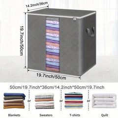 90L Large Capacity Clothing Storage Bag Thick Fabric Strong Zipper