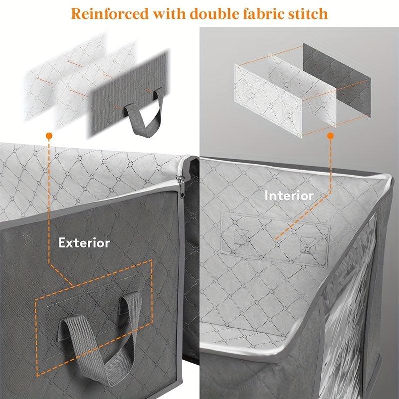 90L Large Capacity Clothing Storage Bag Thick Fabric Strong Zipper