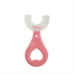 U Shaped Kids Toothbrush, Two Colors, Fun Design for Fast Brushing