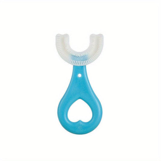 U Shaped Kids Toothbrush, Two Colors, Fun Design for Fast Brushing