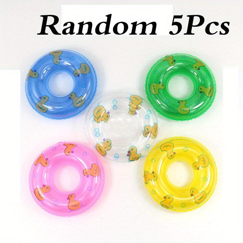 5Pcs Set Mini Swimming Ring Toy for Baby Fun Swimming Doll
