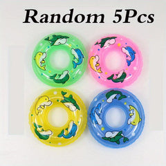 5Pcs Set Mini Swimming Ring Toy for Baby Fun Swimming Doll