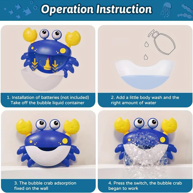 Crab Bath Bubble Maker For Baby Bathtub