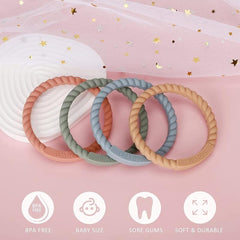 Silicone Baby Teether Bracelet Attach Toys Teether Wearable