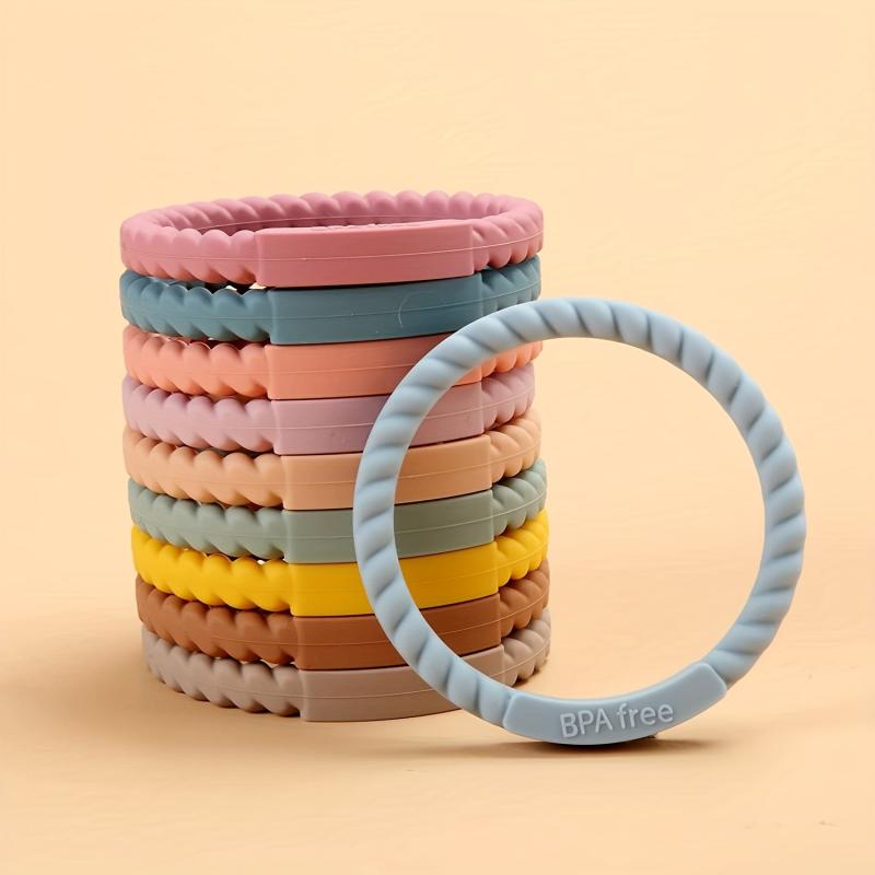 Silicone Baby Teether Bracelet Attach Toys Teether Wearable