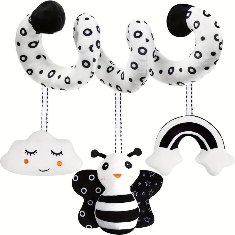Newborn Spiral Hanging Plush Toy for Stroller, Car Seat, Bed