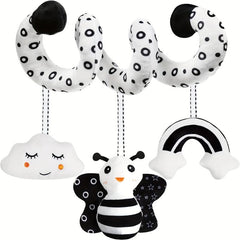 Newborn Spiral Hanging Plush Toy for Stroller, Car Seat, Bed
