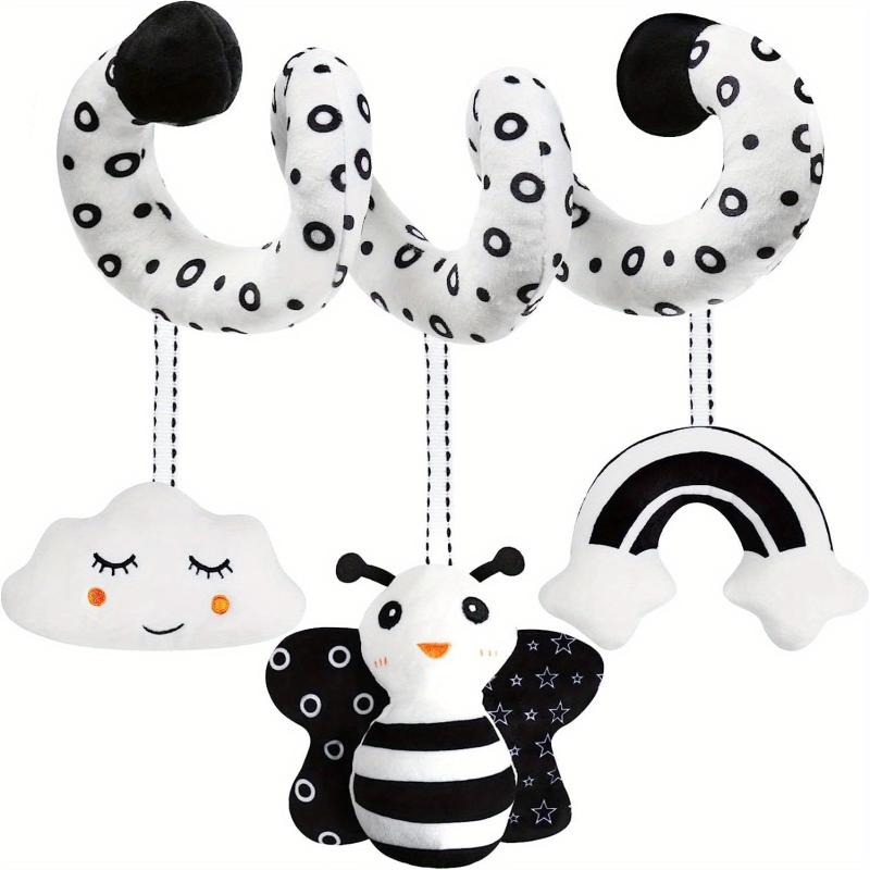 Newborn Spiral Hanging Plush Toy for Stroller, Car Seat, Bed