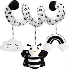 Newborn Spiral Hanging Plush Toy for Stroller, Car Seat, Bed