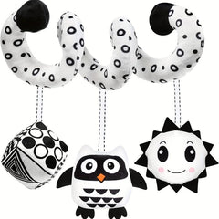 Newborn Spiral Hanging Plush Toy for Stroller, Car Seat, Bed