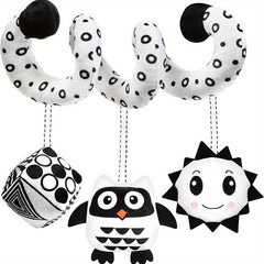 Newborn Spiral Hanging Plush Toy for Stroller, Car Seat, Bed
