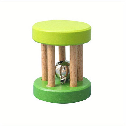 Wooden Baby Rattle Toys Sound Cartoon Comfort Bell Toys