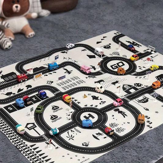Non Slip Traffic Road Map Game Floor Pad for Kids
